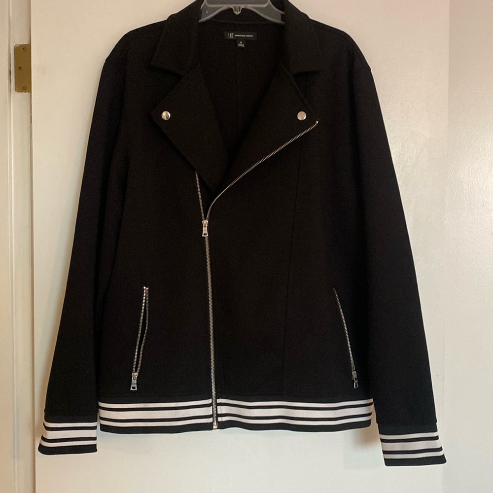 INC International concepts jacket. Black, XL. Like new